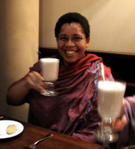 hot chocolate at Burj al-Fateh, the egg