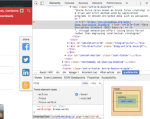 Screenshot of View Page source in Chrome