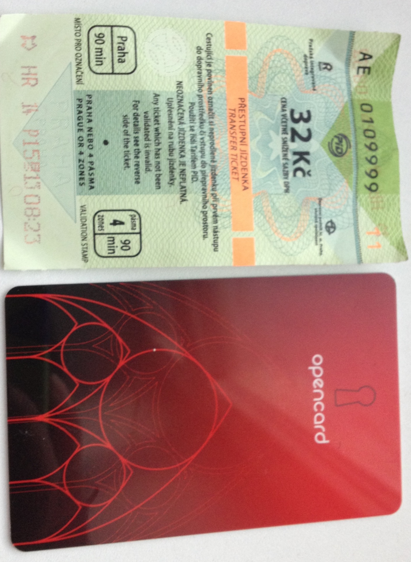 OpenCard and 90 minutes ticket