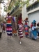 performers on stilts