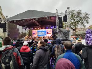 Olomouc Military band plays in Prague
