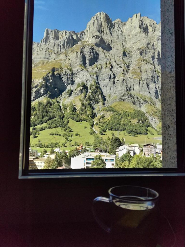 view from relaxation room at the spa