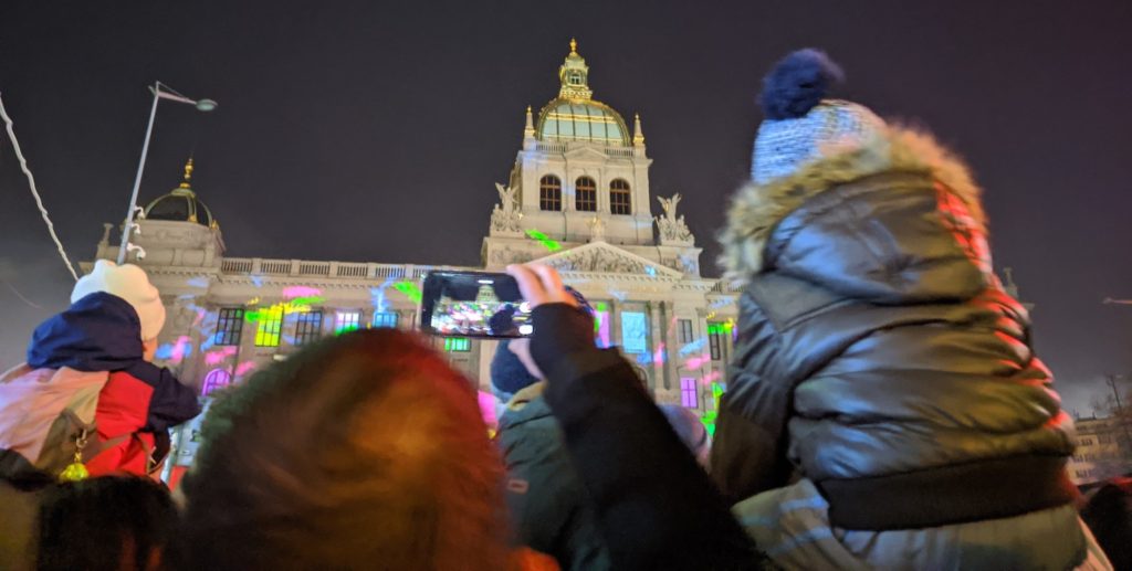 Still of video mapping on National Museum 2020
