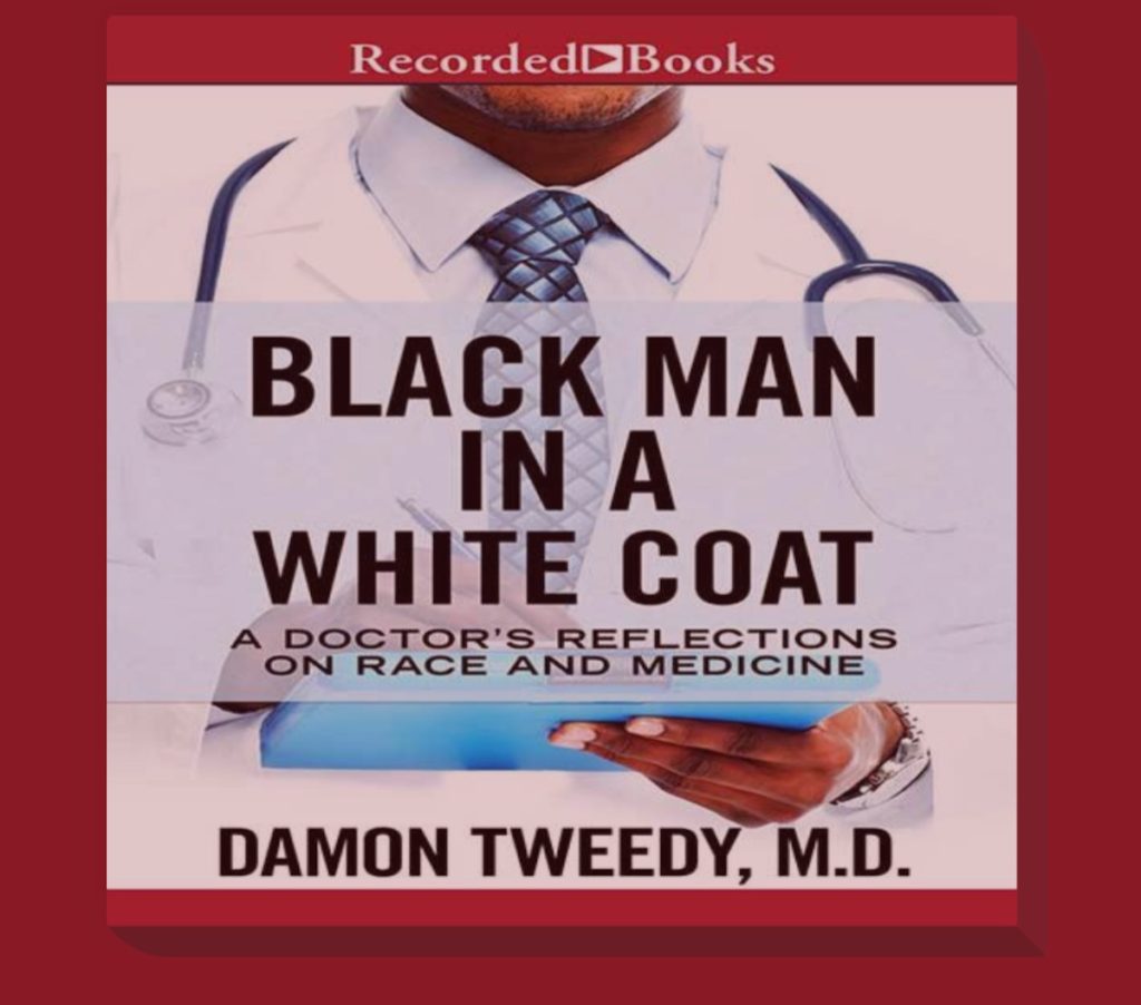 black man with a white coat book cover